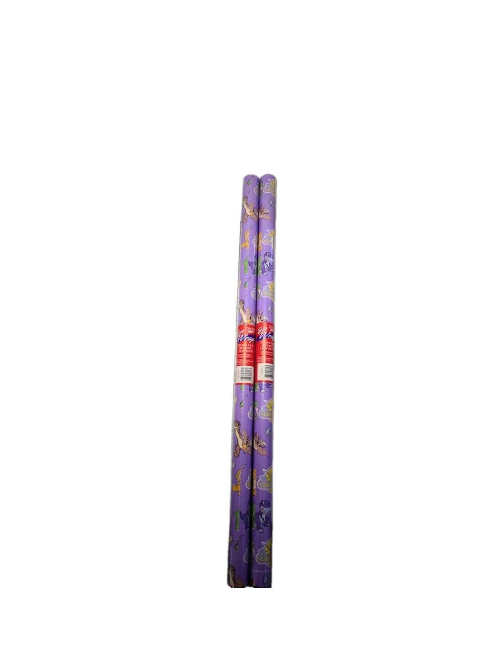 Two Rolls Land Before Time Gift Wrap Paper 5 feet Littlefoot Ducky, Dino, Cera